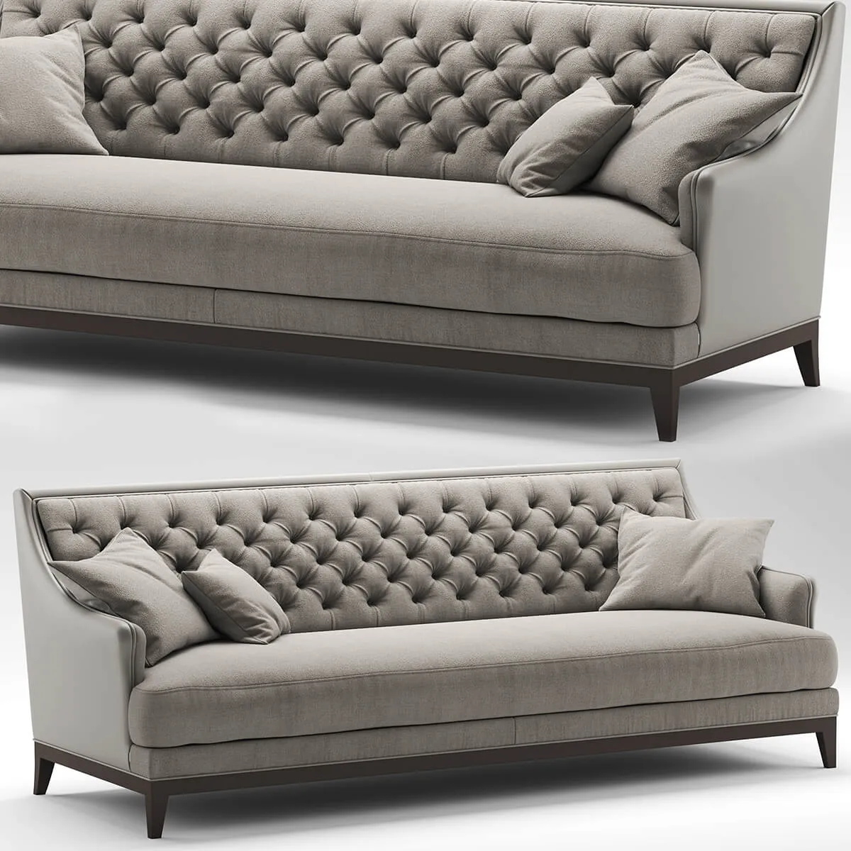 furniture - Crate and Barrel sofa set 02 3D Model