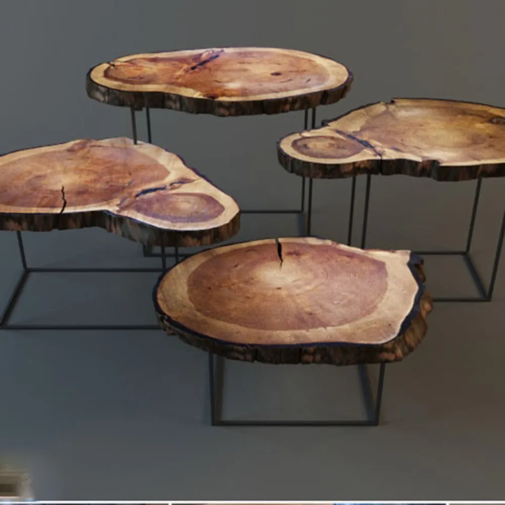 furniture - Cut table and chairs 3D Model