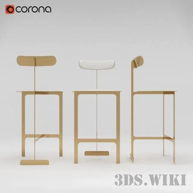 furniture - Барный стул от Yabupushelberg 3D Model