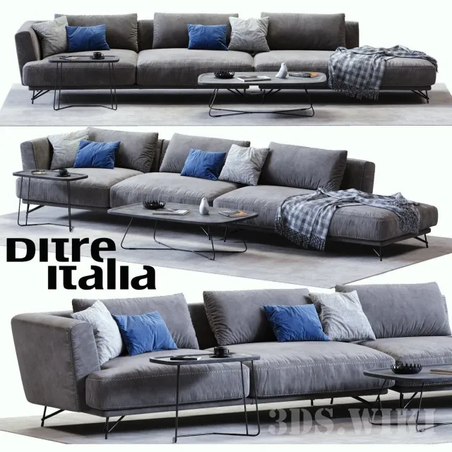 furniture - Диван Ditre Italia Lennox стол Verve 3D Model
