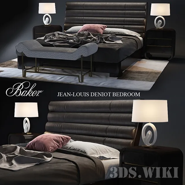 furniture - Кровать Baker TASHMARINE BED (King) 3D Model