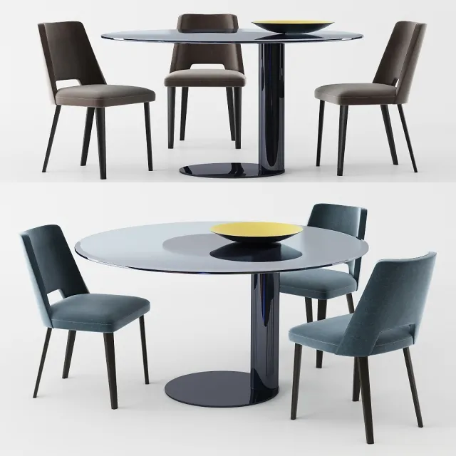 furniture - Стол Gallotti Radice  и стул Oto Thea 3D Model