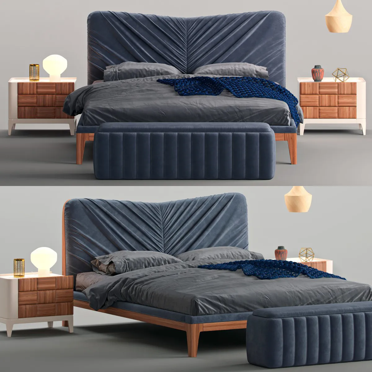 furniture - Dall Agnese Dama bed 07 3D Model