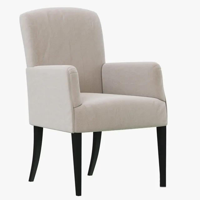 furniture - Dantone Home armchair Bordeaux-2 with flat back 3D Model