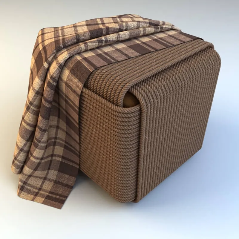 furniture - Dantone Home Fleetwood pouf 56 3D Model