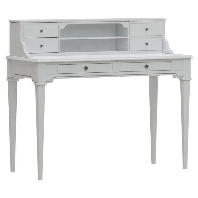 furniture - Dantone Home oxford desk with shelves 3D Model