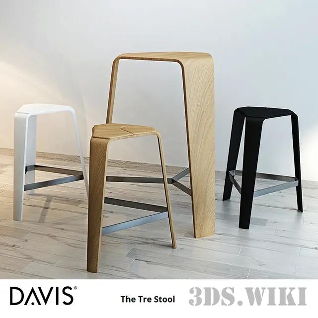 furniture - Davis bar table and chairs 3D Model