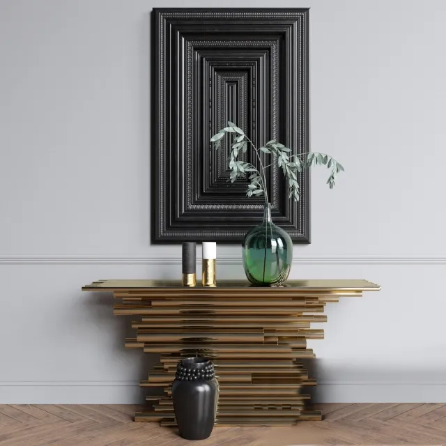 furniture - Decor set with console table 3D Model