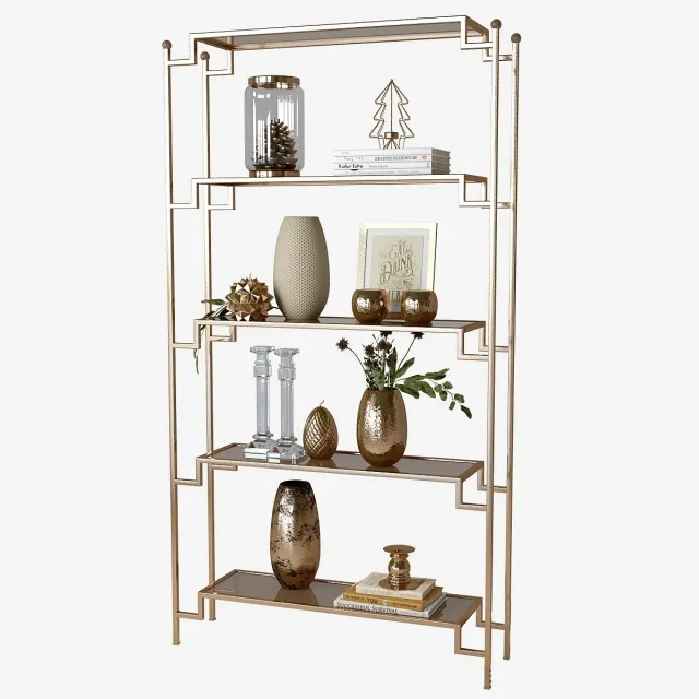 furniture - Decor shelf set 2 3D Model