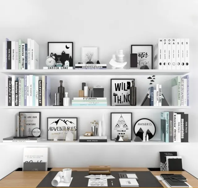 furniture - Decor shelf set 3D Model