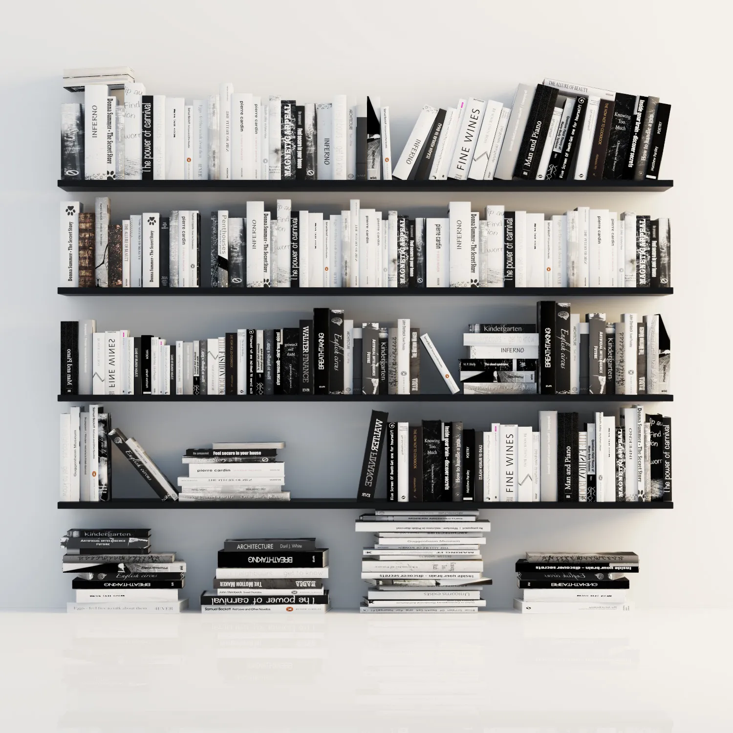furniture - Decorative bookshelves 06 3D Model