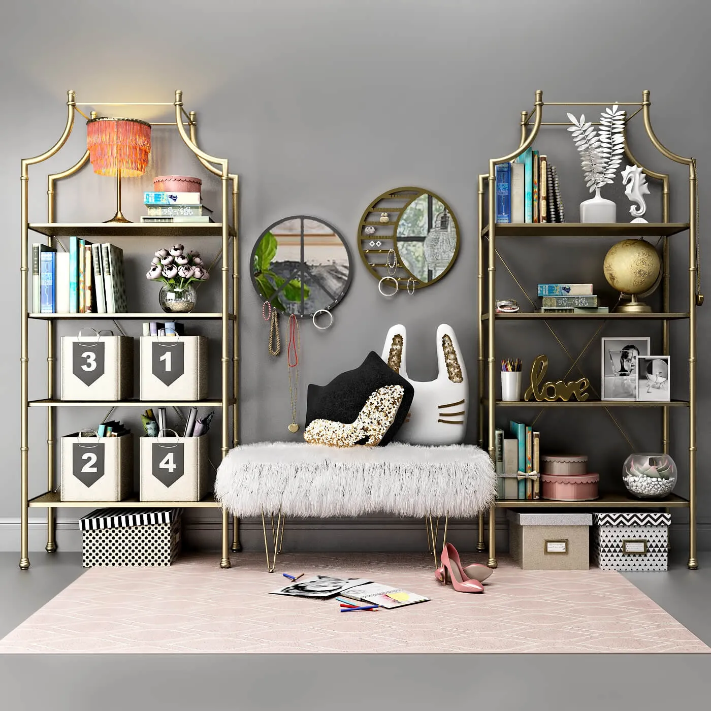 furniture - Decorative Set 022 3D Model