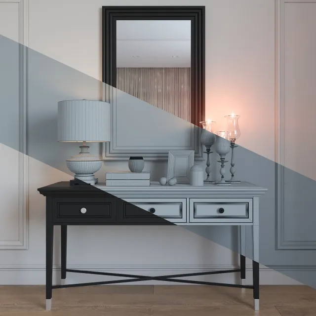 furniture - Decorative Set 09 3D Model