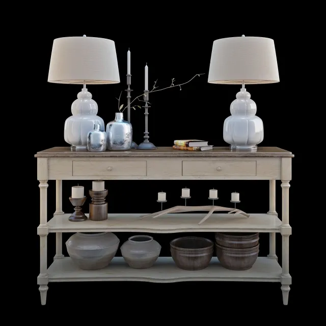 furniture - Decorative set 425 3D Model
