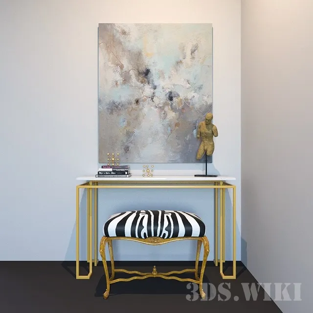 furniture - Decorative set for interiors 3D Model