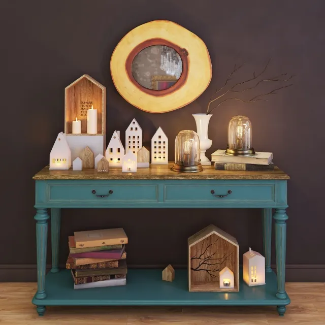 furniture - Decorative Set 'House vintage' 3D Model