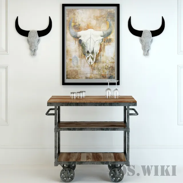 furniture - Decorative set loft 3D Model