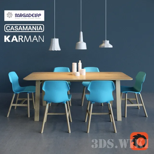 furniture - Decorative set - Table and chair by Casamania 3D Model