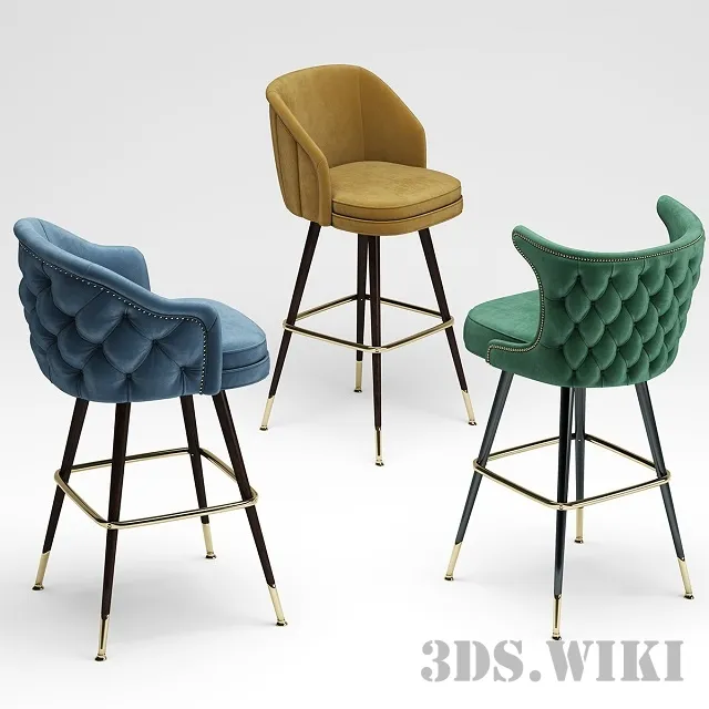 furniture - Deer Spring Bar Stool 3D Model