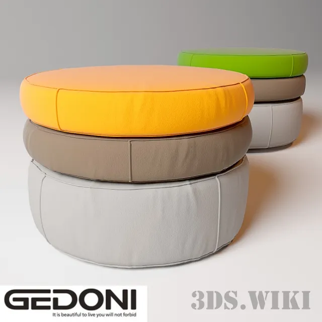 furniture - Designer ottoman Gedoni 3D Model