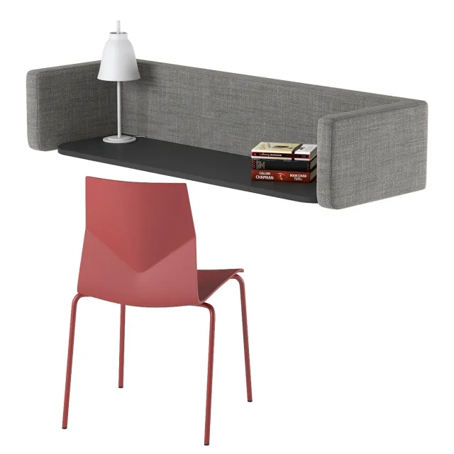 furniture - Desk and chair FourUs Wall Pod 3D Model
