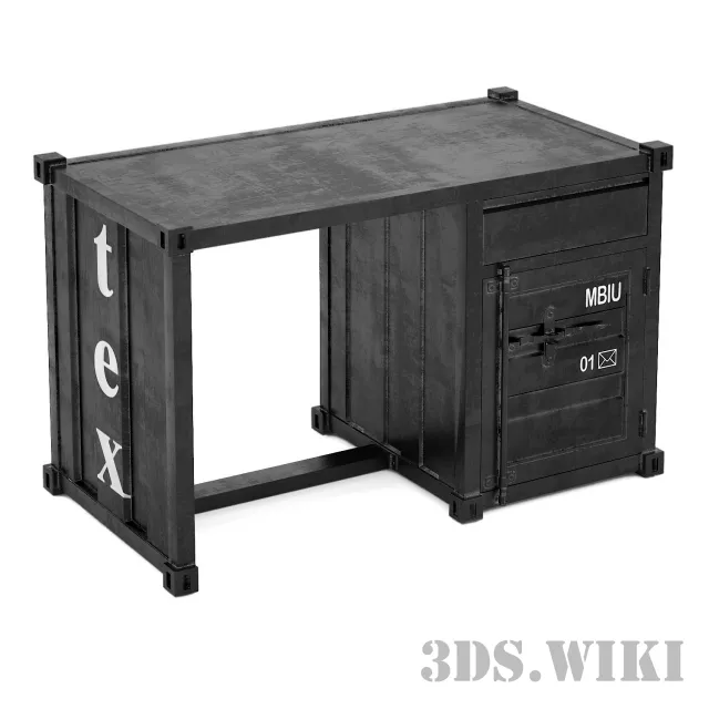 furniture - Desk Sea Container 3D Model