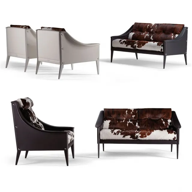 furniture - Dezza sofa and armchairs Poltrona Frau 3D Model