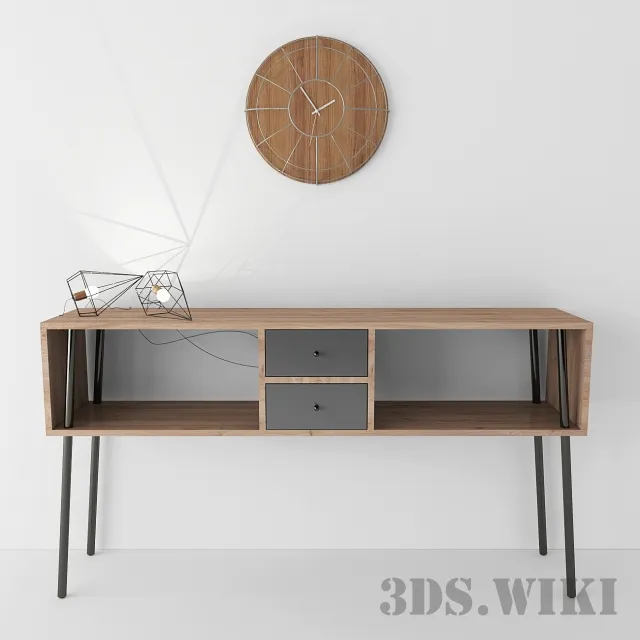 furniture - Dialma Brown Console 3D Model