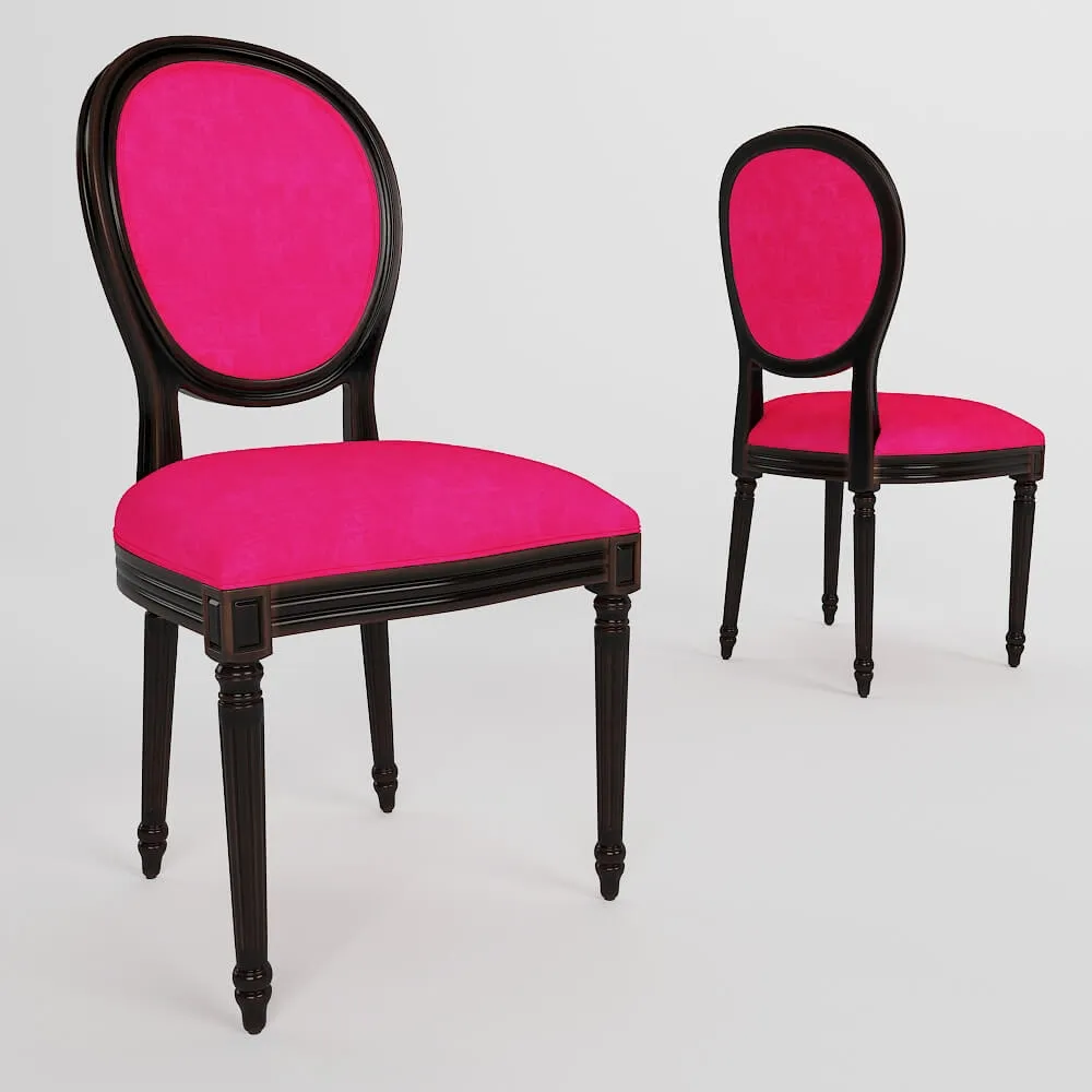furniture - Dining chair French style 3D Model