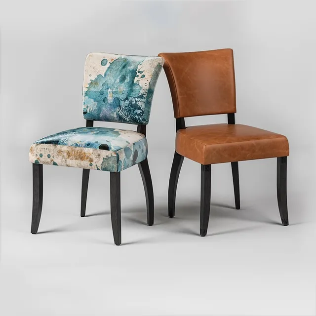 furniture - Dining chair Mimi black legs 3D Model