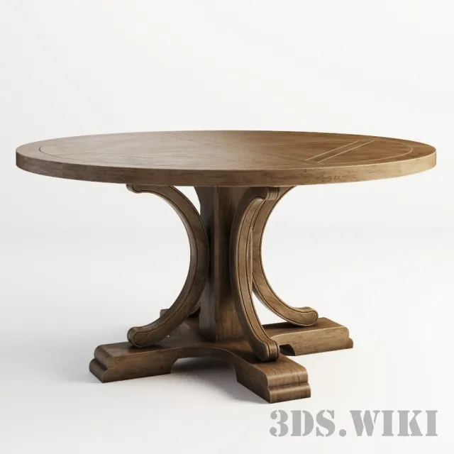 furniture - Dining table Alford Round Table Gramercy Home 3D Model