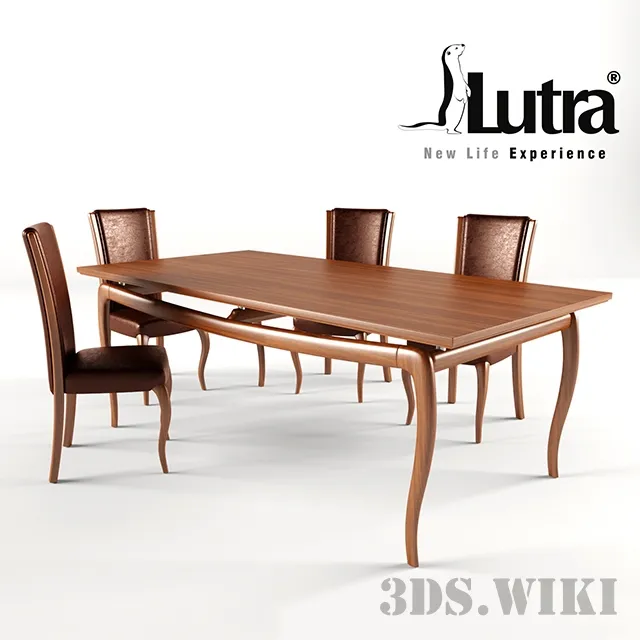 furniture - Dining Table and Chairs 3D Model
