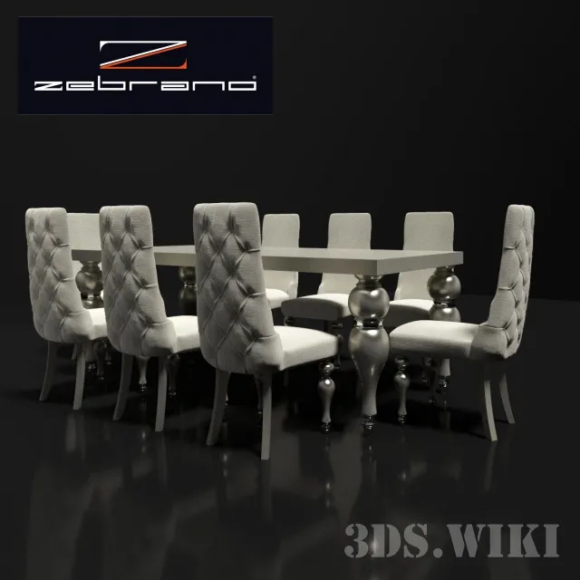 furniture - Dining table and chairs ZebranoCasa 3D Model