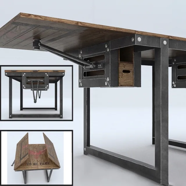 furniture - Dining table convertible Phoenix 3D Model