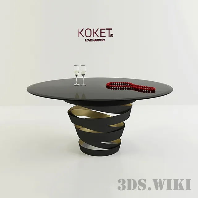 furniture - Dining table Koket Intuition 3D Model