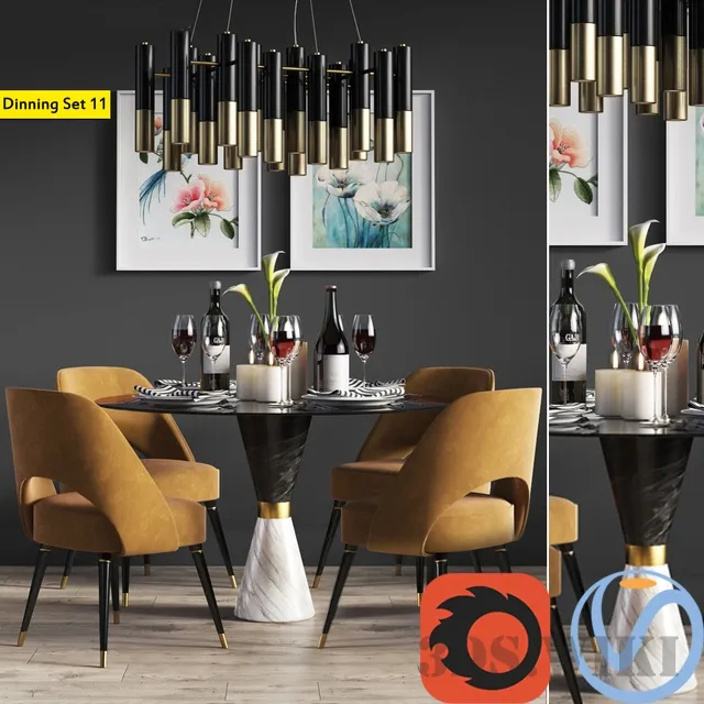 furniture - Dinning Set 11 3D Model
