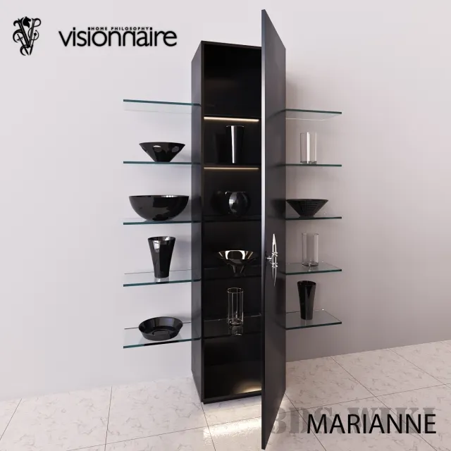 furniture - Display cabinet for dishes Marianna 3D Model
