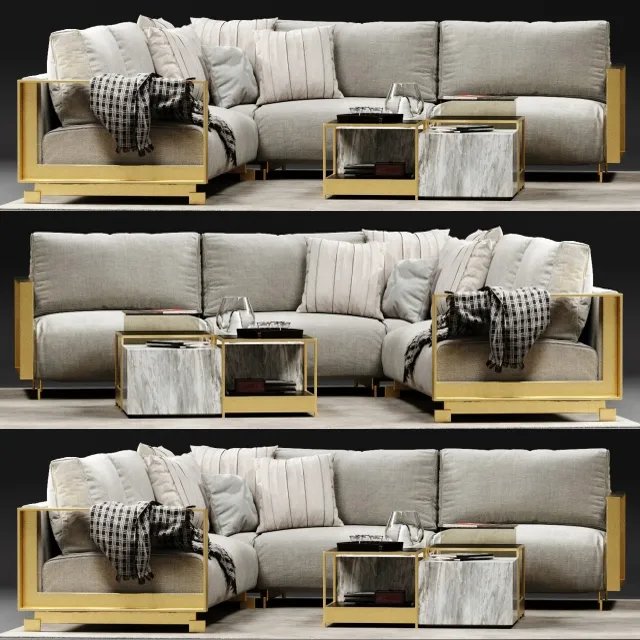 furniture - Ditre Italia Bag corner sofa 3D Model