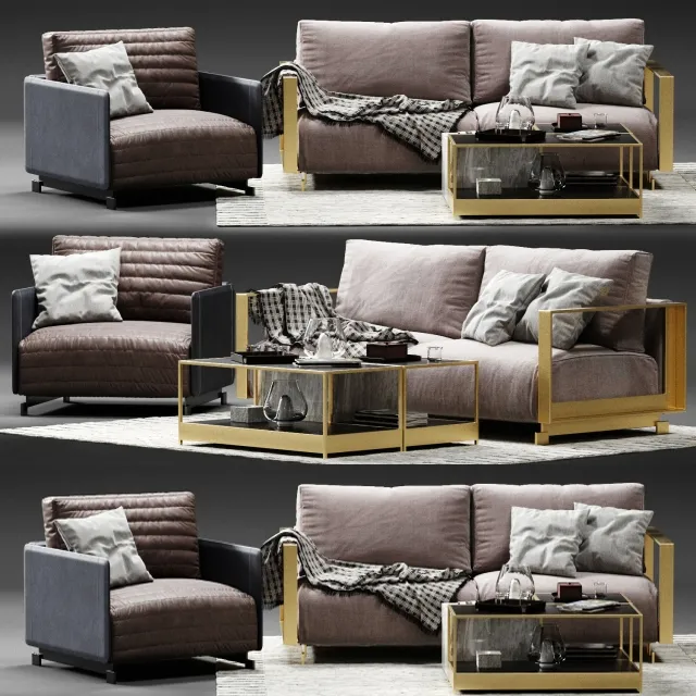furniture - Ditre Italia Bag sofa 03 3D Model