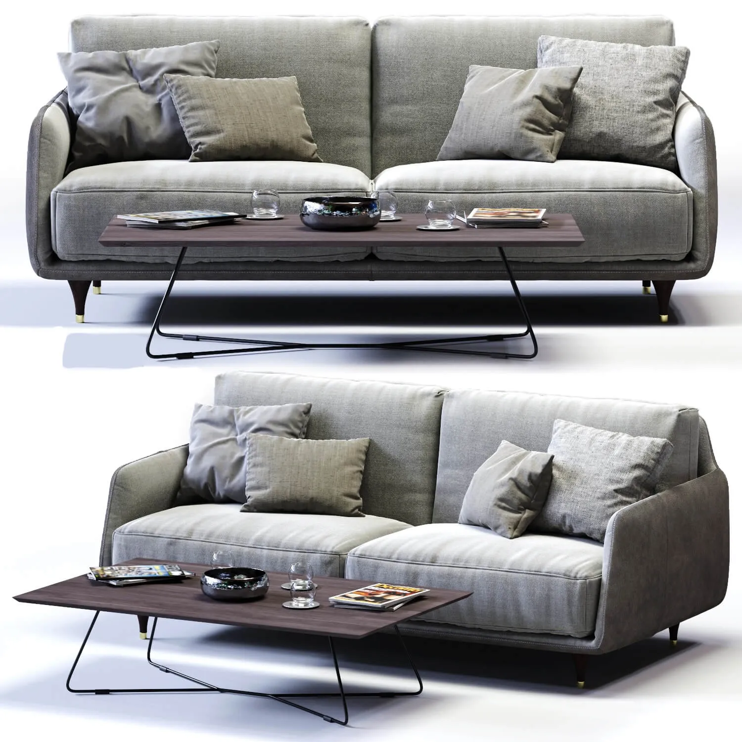furniture - Ditre Italia Elliot 2-er maxi sofa 3D Model