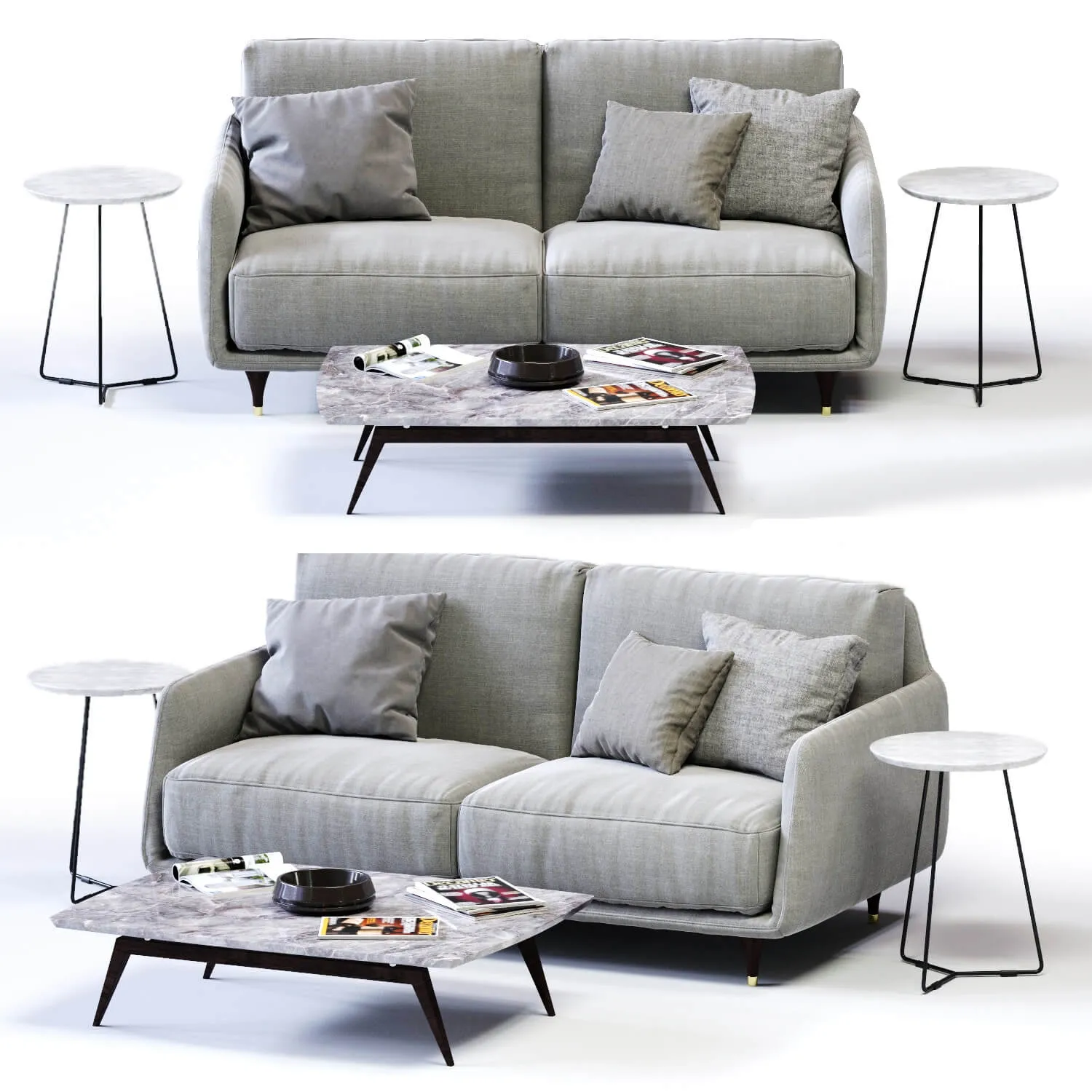 furniture - Ditre Italia Elliot  2-er sofa 3D Model