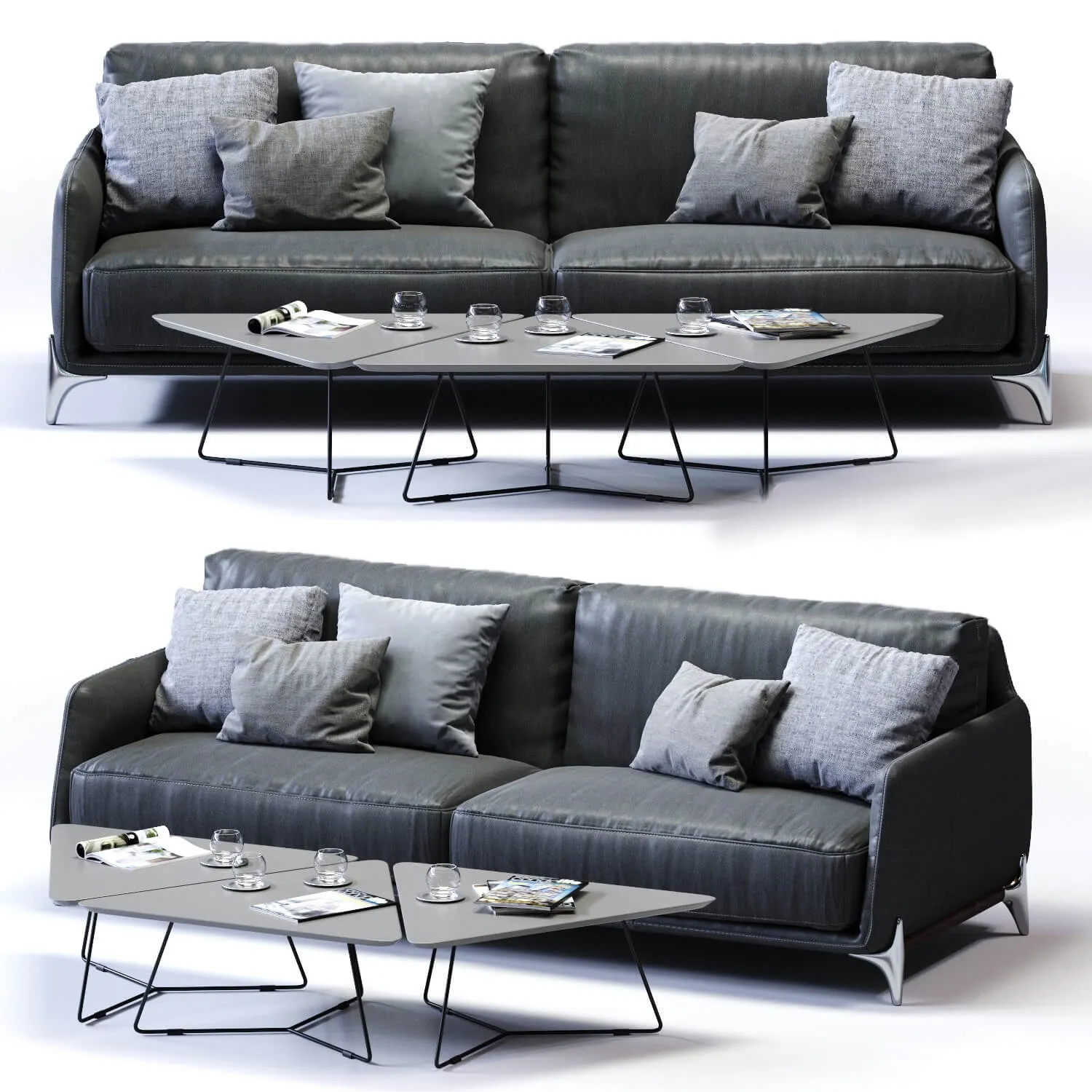 furniture - Ditre Italia Elliot 3-er maxi sofa 3D Model