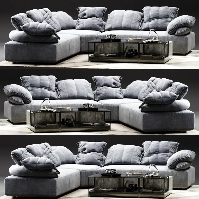 furniture - Ditre Italia Flick-Flack corner sofa 3D Model