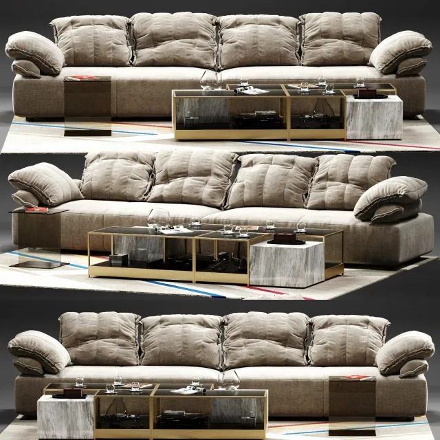 furniture - Ditre Italia Flick-Flack sofa 1 3D Model