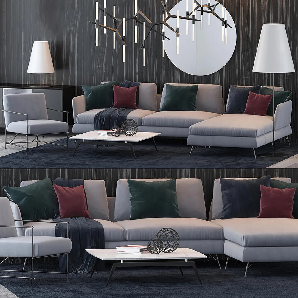 furniture - Ditre Italia sofa set 2 3D Model