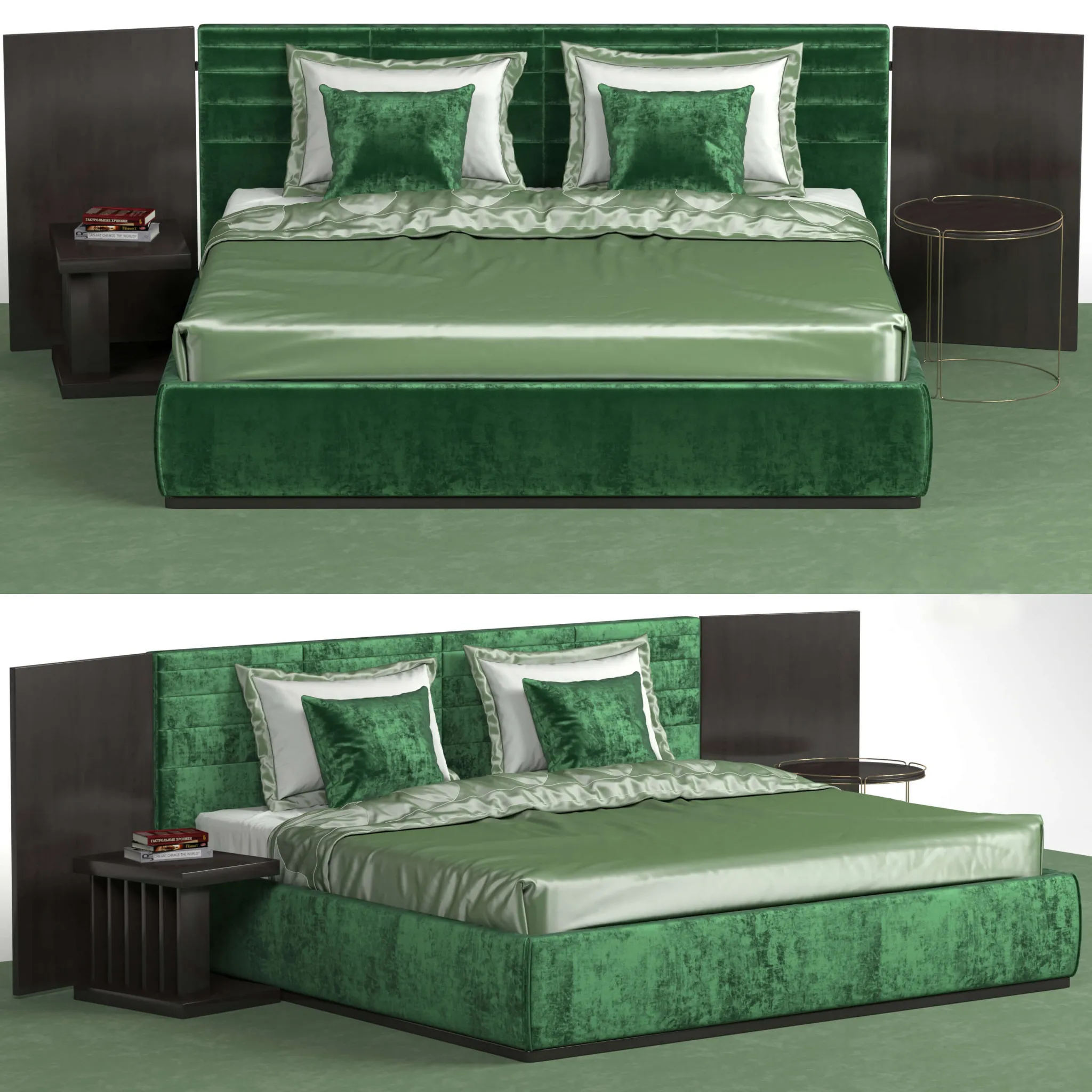 furniture - Ditreitalia Grandangolo bed 01 3D Model