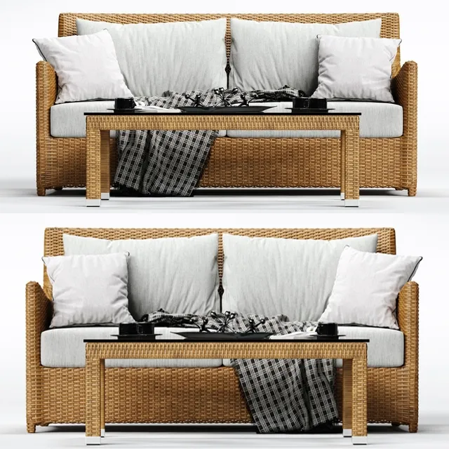 furniture - Dolce Far Niente Scauri sofa 3D Model