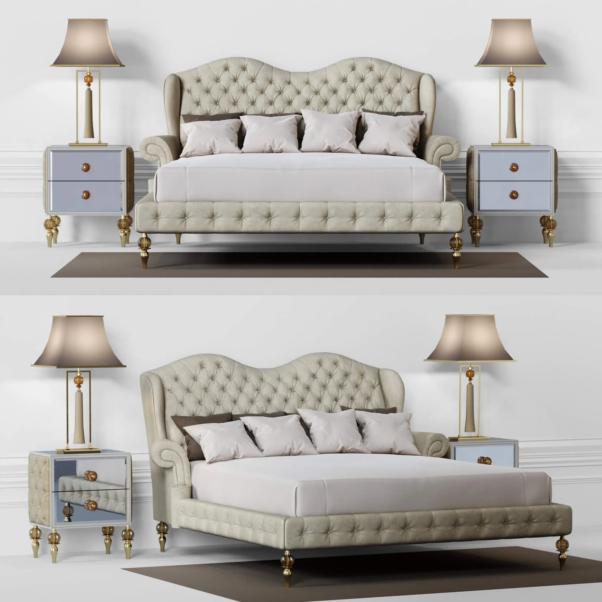 furniture - Dolfi Adelaide bed 06 3D Model
