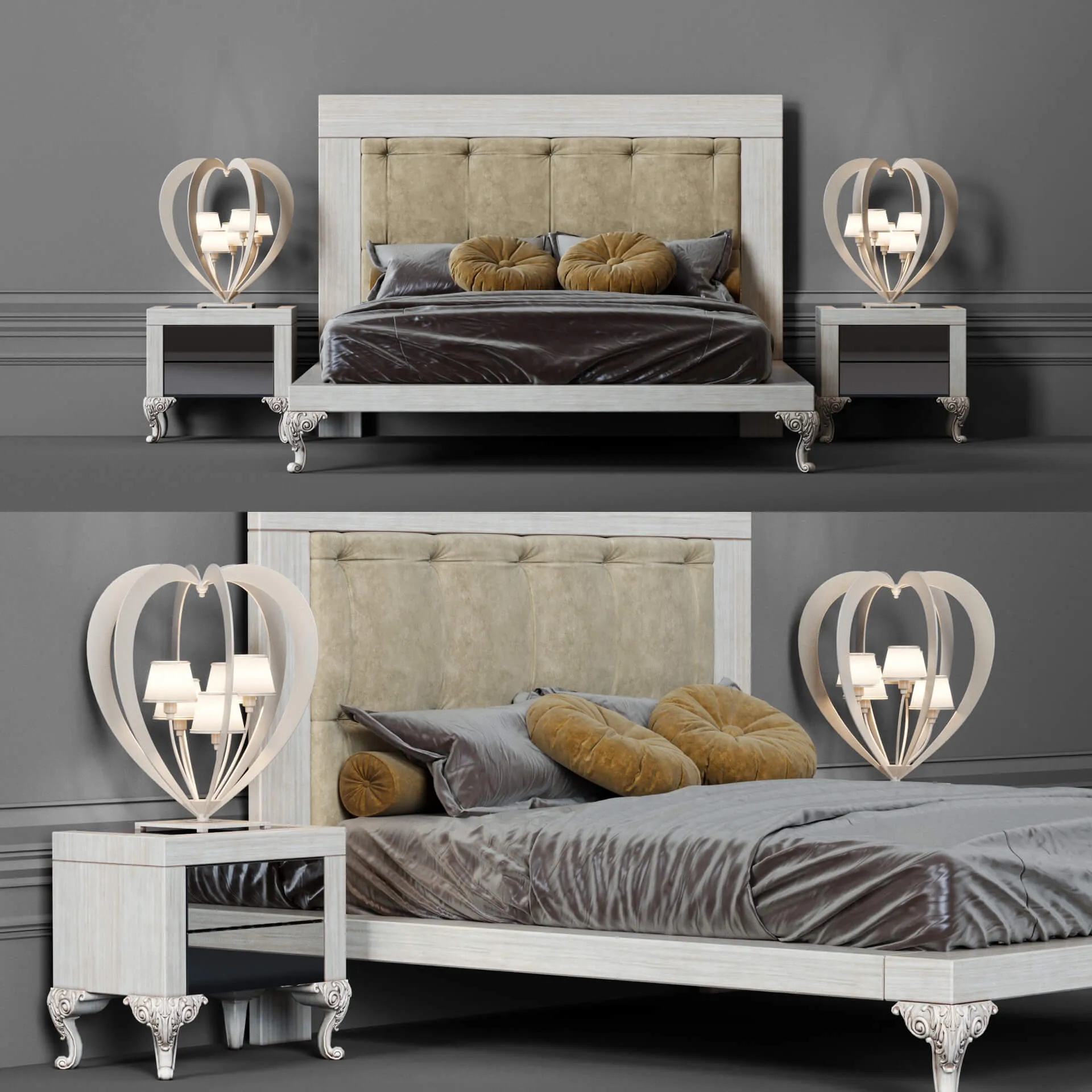 furniture - Dolfi Jared bed 6 3D Model