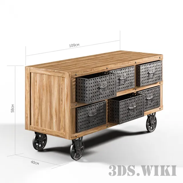furniture - Dot & Bo Grover Cabinet 3D Model